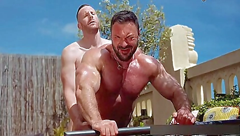 Two horny guys get wild and their pussies